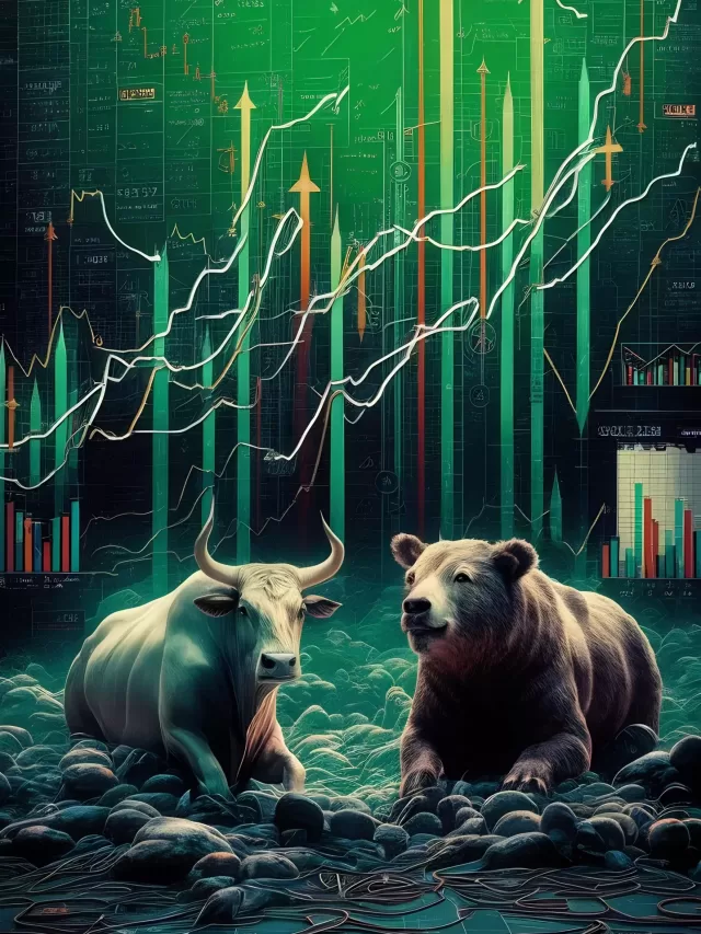 green-background-stock-trading-diagrams