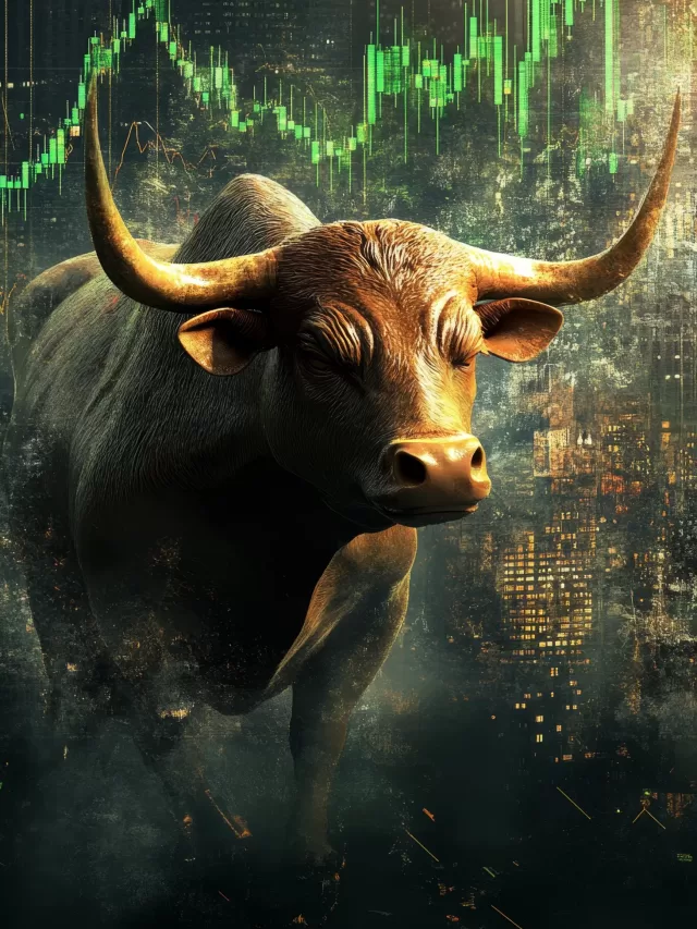 bullish-stock-chart-with-powerful-bull-image
